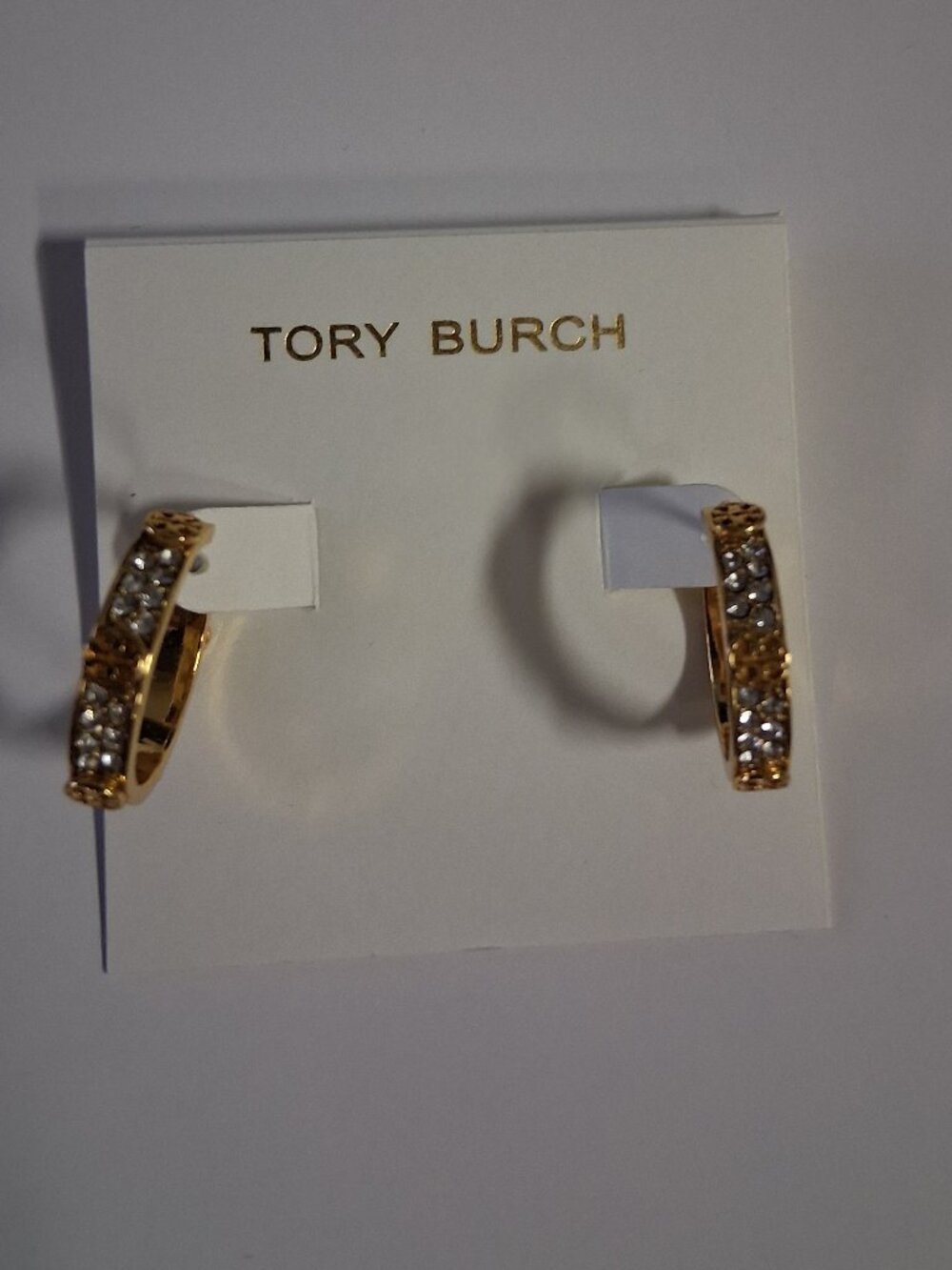 Small Icon Pavé Hoop Earrings -gently used in great condition
